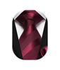 [HISDERN] Red Tie, Wedding Tie, Men's Tie and Pocket Square Set, Striped Pattern, Formal, Business, Brand, Formal Wear, Celebration, Gentleman's Gift