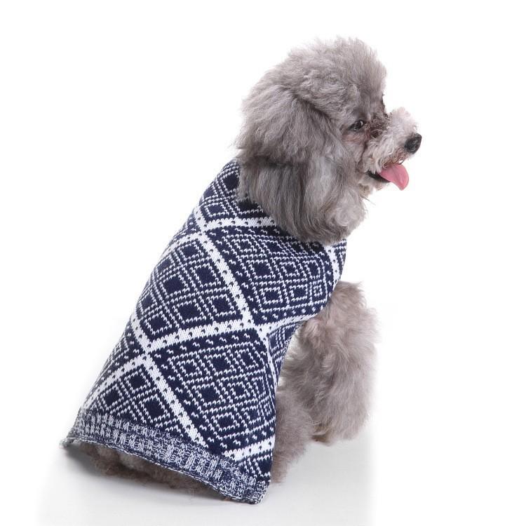 Autumn/Winter High Neck Christmas Dog Sweater - Warm Knitwear for Pets