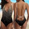 Hot Selling and Popular Women's Fashionable Flash Card Printed Camisole with Backless Swimsuit