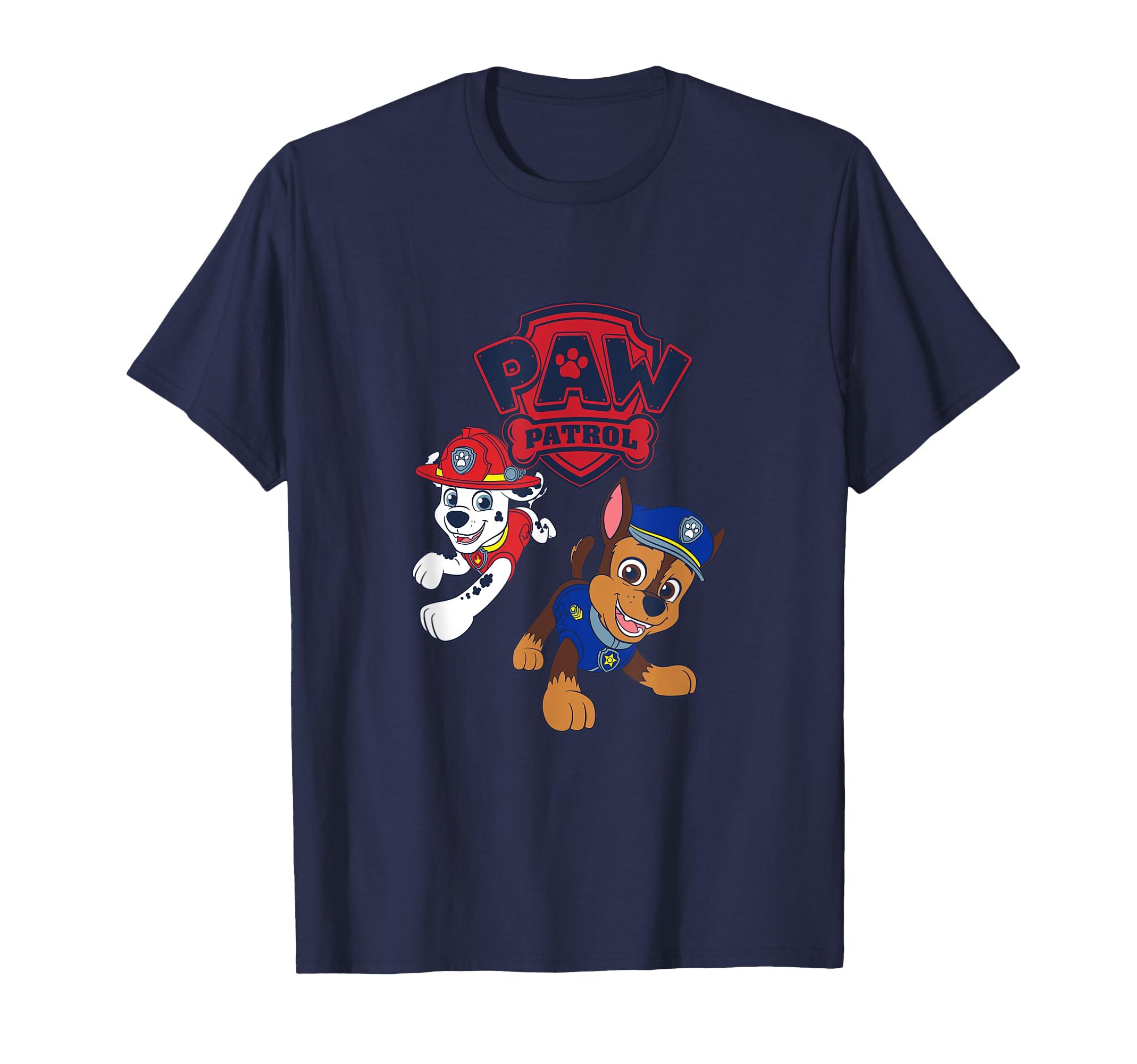 

Paw Patrol Marshall and Chase Action Badge T-Shirt