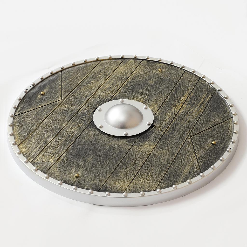 1Pc Medieval Retro Vintage Roman Hero Warrior Ancient Prop Viking Shield for Halloween Stage Performance Cosplay Role Play and Photography