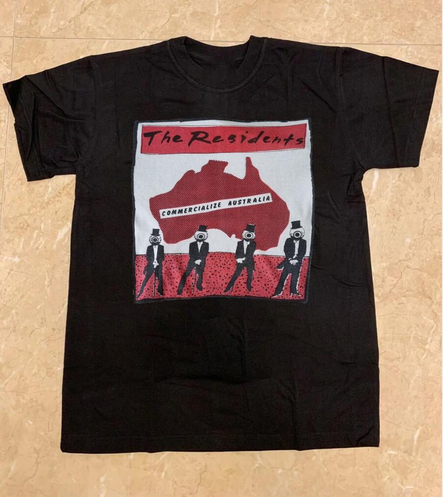 Vintage The Residents Black Cotton All Size S-5XL Shirt Gift For Fans 1HRC97 Unisex T-Shirt