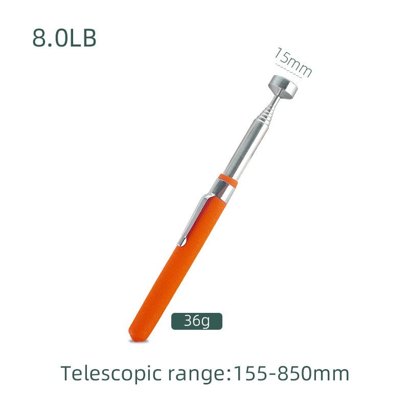 1.5 lb Telescopic Magnetic Pickup Tool with Light, Strong Magnet, Extendable Round & Square Mirror, Auto Repair Flashlight Head