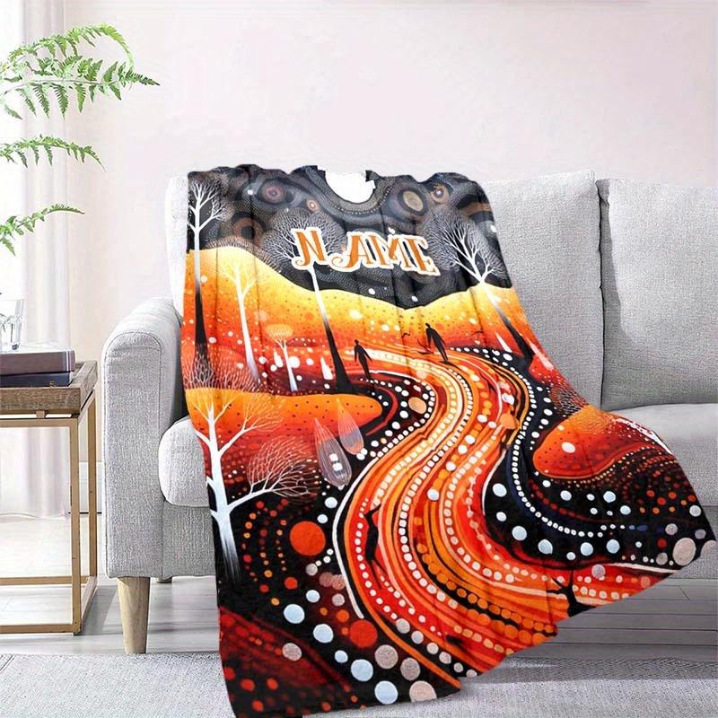 Australia Indigenous Customize Your Name Blanket Warm Comfortable And Soft Blankets Are Suitable For Home Lunch Break Blanket Office Sofa Sofa Gift To