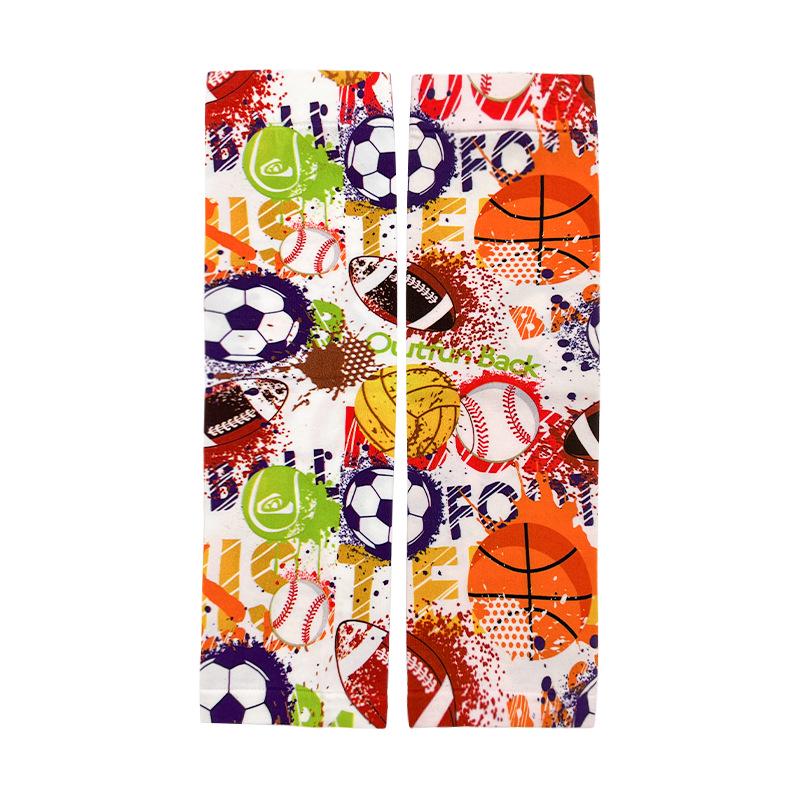 

Children s Summer UV Protection Cartoon Ice Silk Arm Sleeves One size