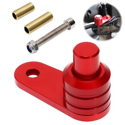 REYLNXR Motorrad Universal Parkschalter Zündschalter Ein-Tasten-Bremse Einfache Installation Custom (Paket beinhaltet: 1 Rotes Parkschloss Schnallenset)