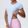 Maglietta da Running da Donna ad Asciugatura Rapida Controllo Pancia - Manica Corta, Sensazione di Nuvola, Top Casual Yoga Fitness.