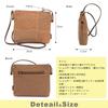 creare Kiki Women's Crossbody Pochette, Small, Lightweight, Made in Japan, Kimono Style, Persimmon Tannin Dyed Checkered Pochette, Perfect for