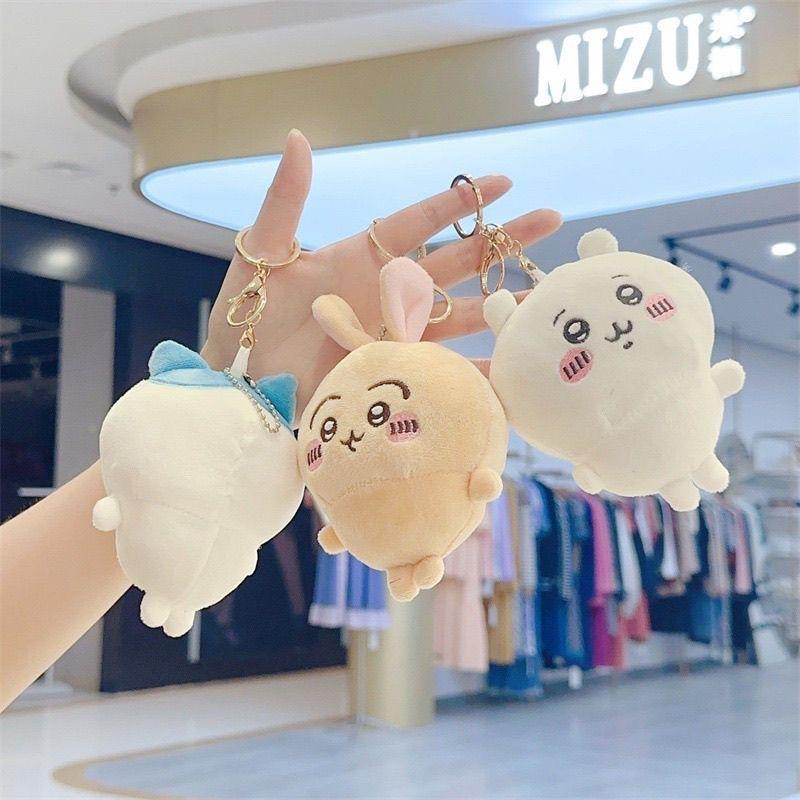 New ** Chiikawa Series Plush Doll Pendant | Cute Cartoon Hachiware Hanging Keychain Plush Doll Accessories Birthday Gift