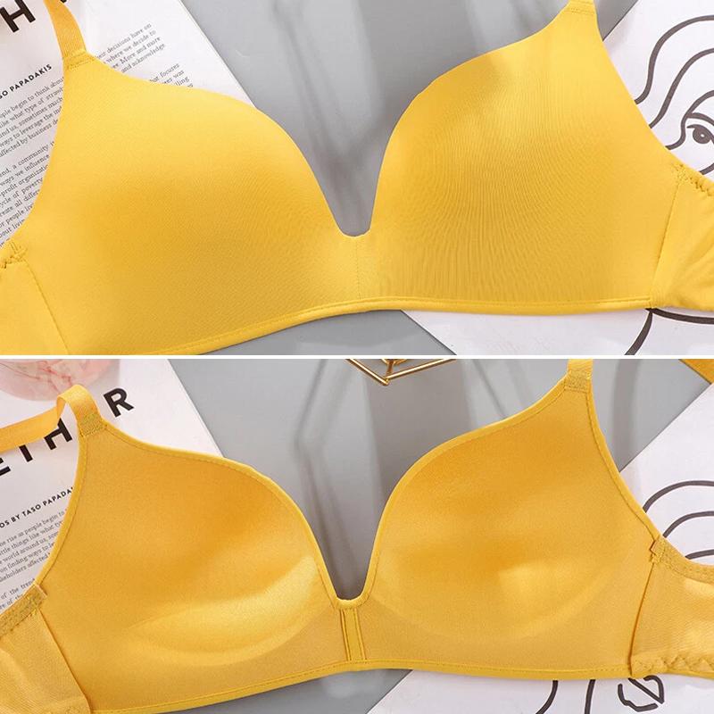 1 Stück Damen Atmungsaktiver Nahtloser BH Dünner Damen-BH Sexy Nylon Push-Up Unterwäsche Ohne Bügel