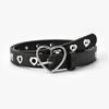 Punk Style High-end PU Leather Cardioid Pin Buckle Belt Women's Waist Straps for Jeans & Casual Wear Fashion Novelty Waistband