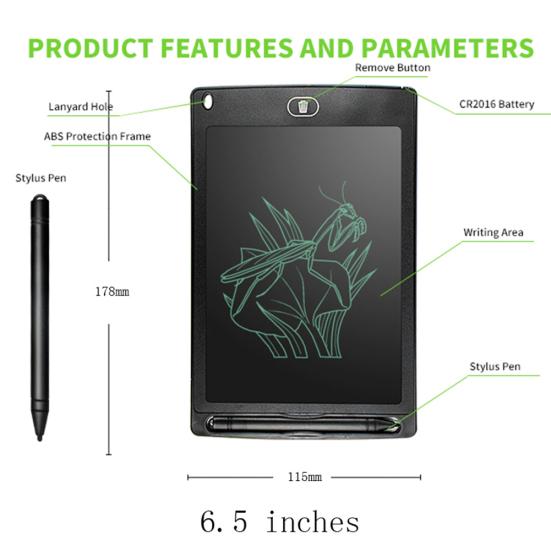 6.5 Inch LCD Handwriting Board Kids Drawing Plate Graffiti Electric Tablet Gift