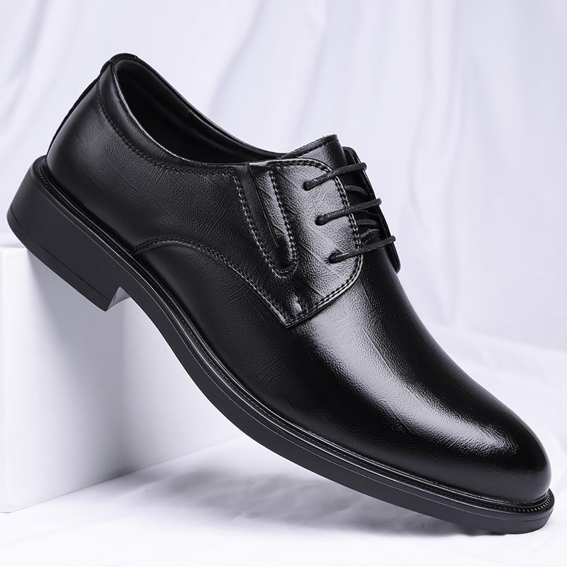 Fashion Black men's leather shoes Classic retro formal style Leisure Party Business Office Minimalist gentleman's shoes Hot selling