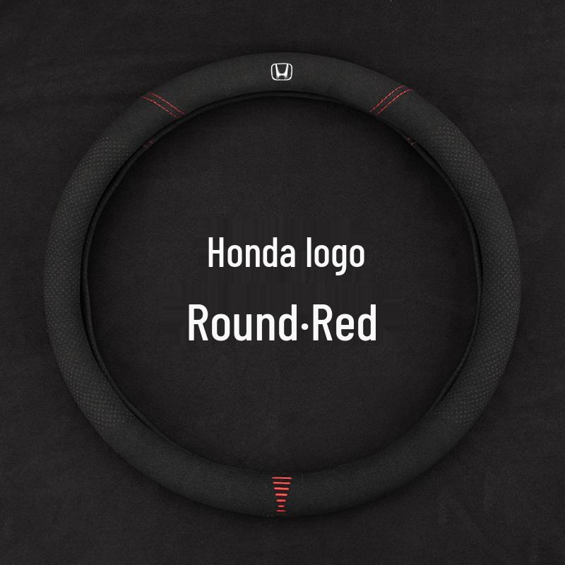 Suede & Genuine Leather Steering Wheel Cover for 9th & 10th Gen Accord - Ultra-Thin, All-Season