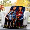 Messi & Ronaldo Flannel Blanket Soft All-Season Throw, Design for Camping, Car Travel, Hiking Sofa, Bed, Office Perfect Gift for Parties