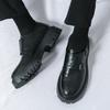 Men's Leather Shoes British Platform Designer Dress Buckle Leather Loafers Male Shoes Man Casual Shoes for Men Designer