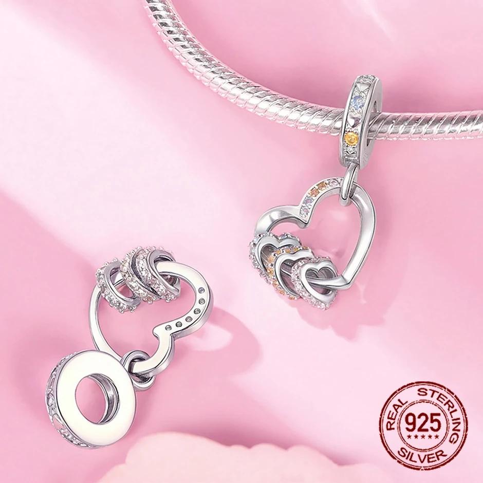 Copper Classic Purple Heart Shape Dragon Pegasus Butterfly Charms Beads Fit 3Mm Original Bracelet Diy Jewelry Gift