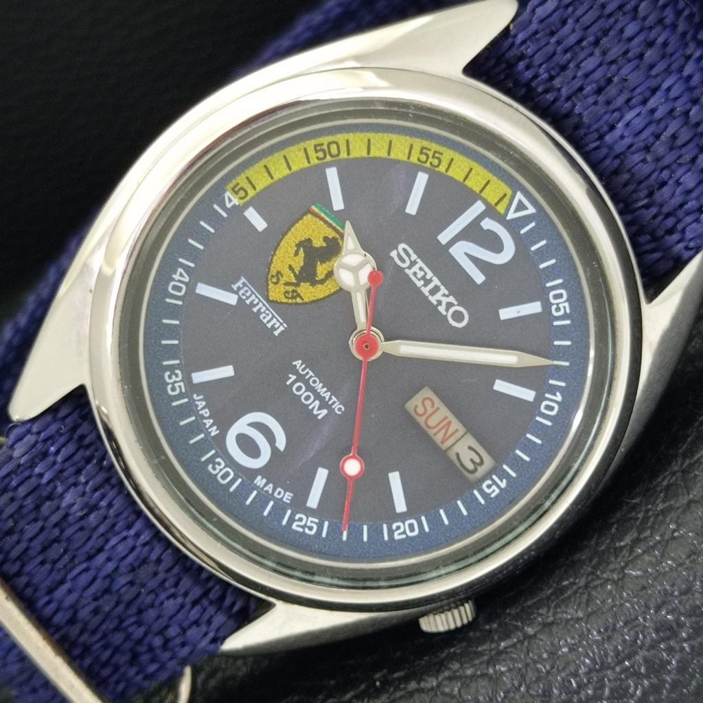

АВТОМАТИЧЕСКИЕ ВИНТАЖНЫЕ ЧАСЫ SEIKO JAPAN 7009A МУЖСКИЕ С ЦИФЕРБЛАТОМ FERRARI a700477-5 R203-a700477