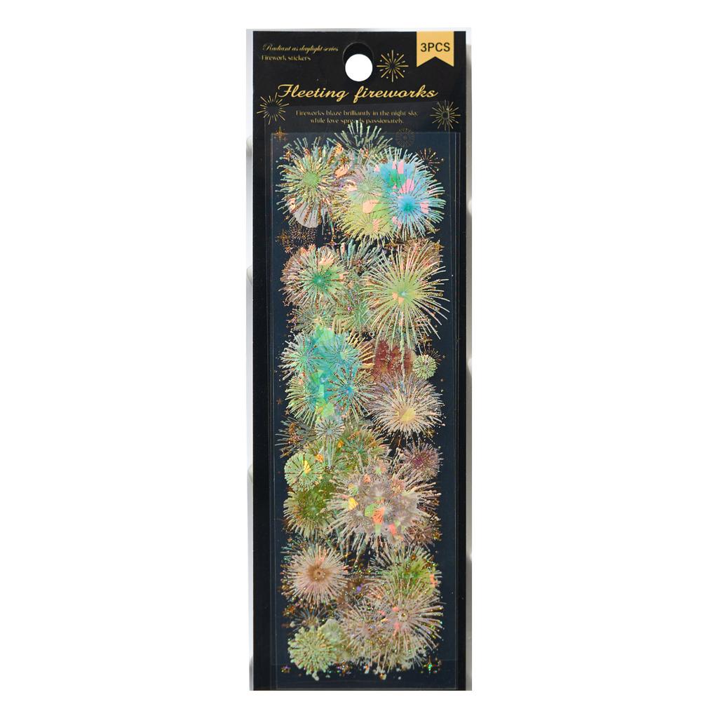 Flat Stickers Are As Gorgeous As The Day Series of Fireworks Theme Hand Account Bottoming Decorative Material Stickers