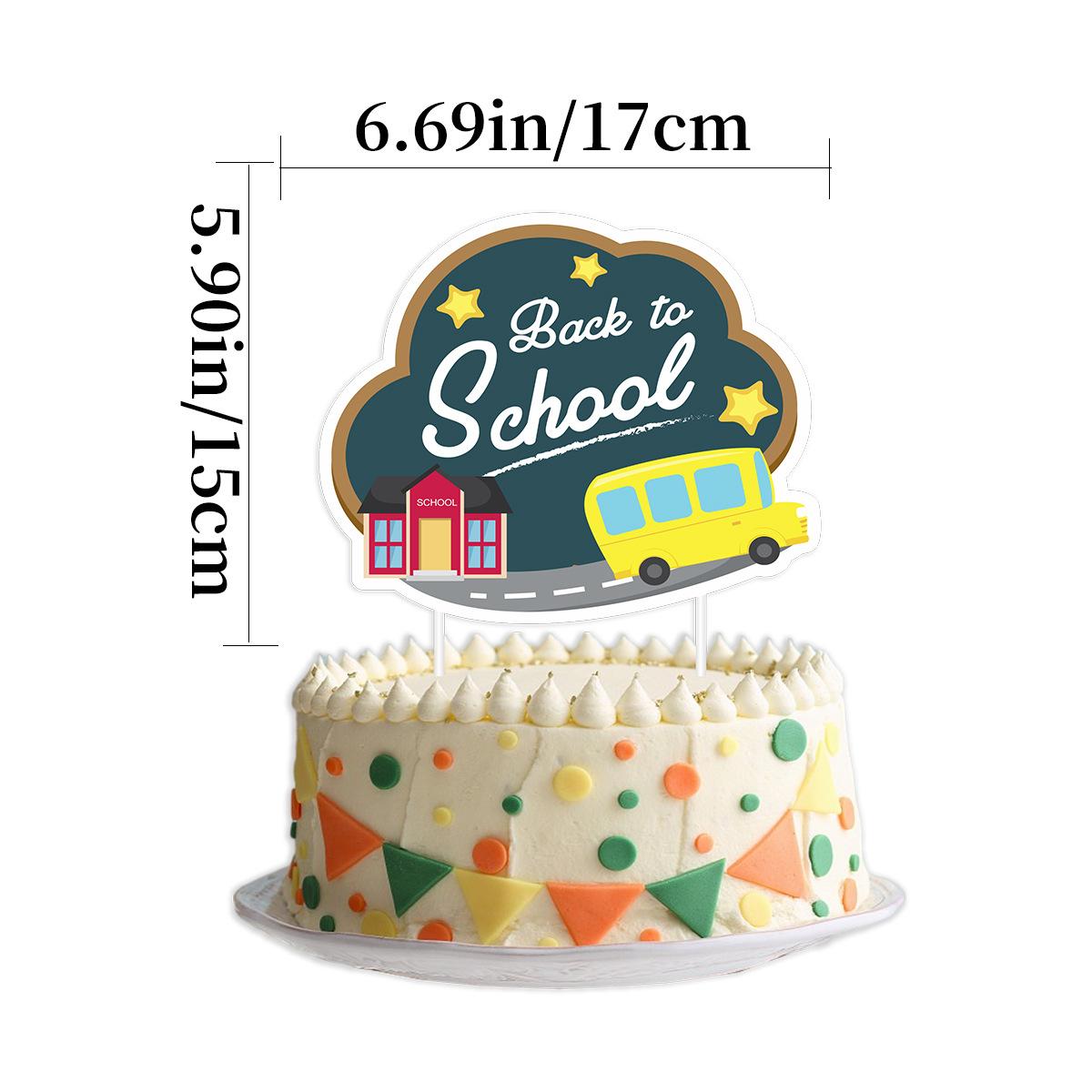 

School Season Decoration Party Banner Latte Back To School Cake Decoration Card Customization school season 1 large power strip