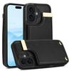 For iPhone 17 Case TPU + PU Leather Hardware Decor Phone Cover with Card Holder