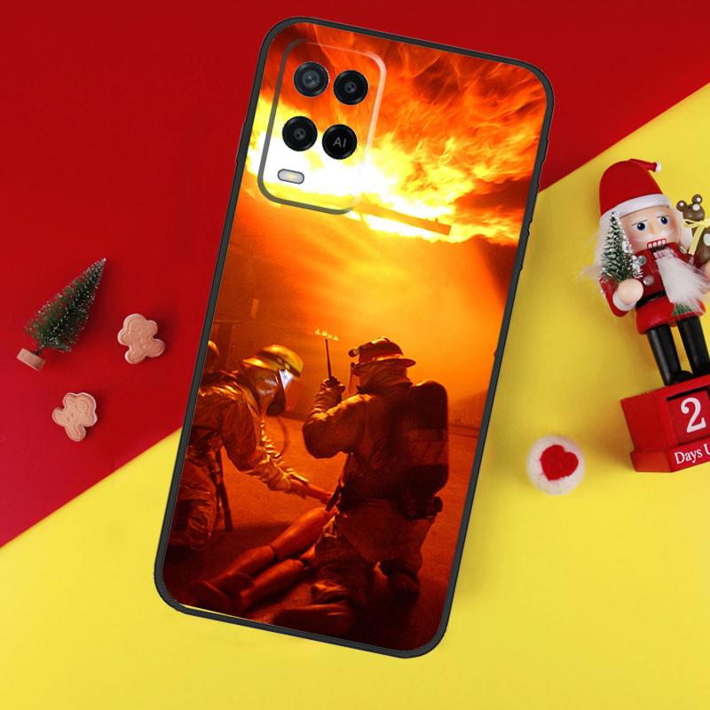 Firefighter Fire Fireman For OPPO A38 A58 A78 A98 A54 A74 A94 A16 A76 A96 A5 A9 A52 A72 A79 A53S A15 A17 A57 Case