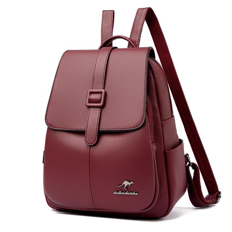 Schoolbag1011 Backpack Women's Large Capacity Simple Fashion Women's Backpack Korean Version Commuter Versatile Shoulder Leisure Bag Lightweight