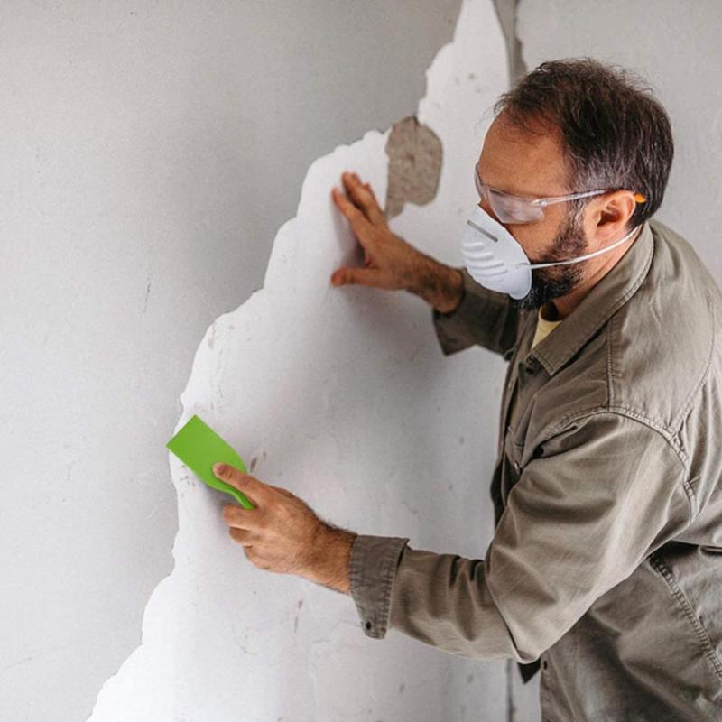 5 Pcs Of Plastic Flexible Paint Scraper Razor Blades Tool Steel Blades For Painting