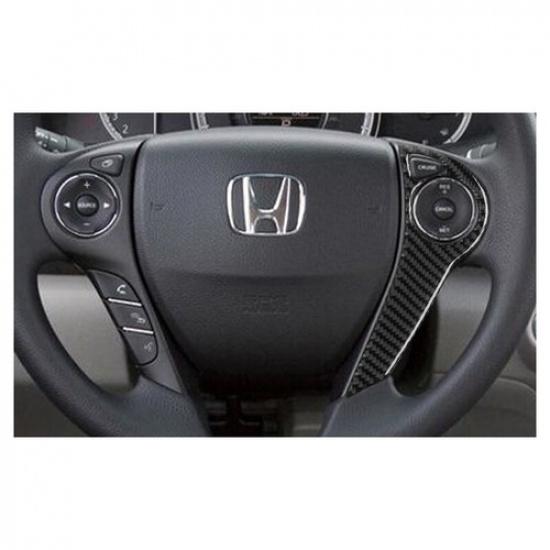 Carbon Fiber Steering Wheel Button Cover Trim For Honda Accord 2013-2017 Type B