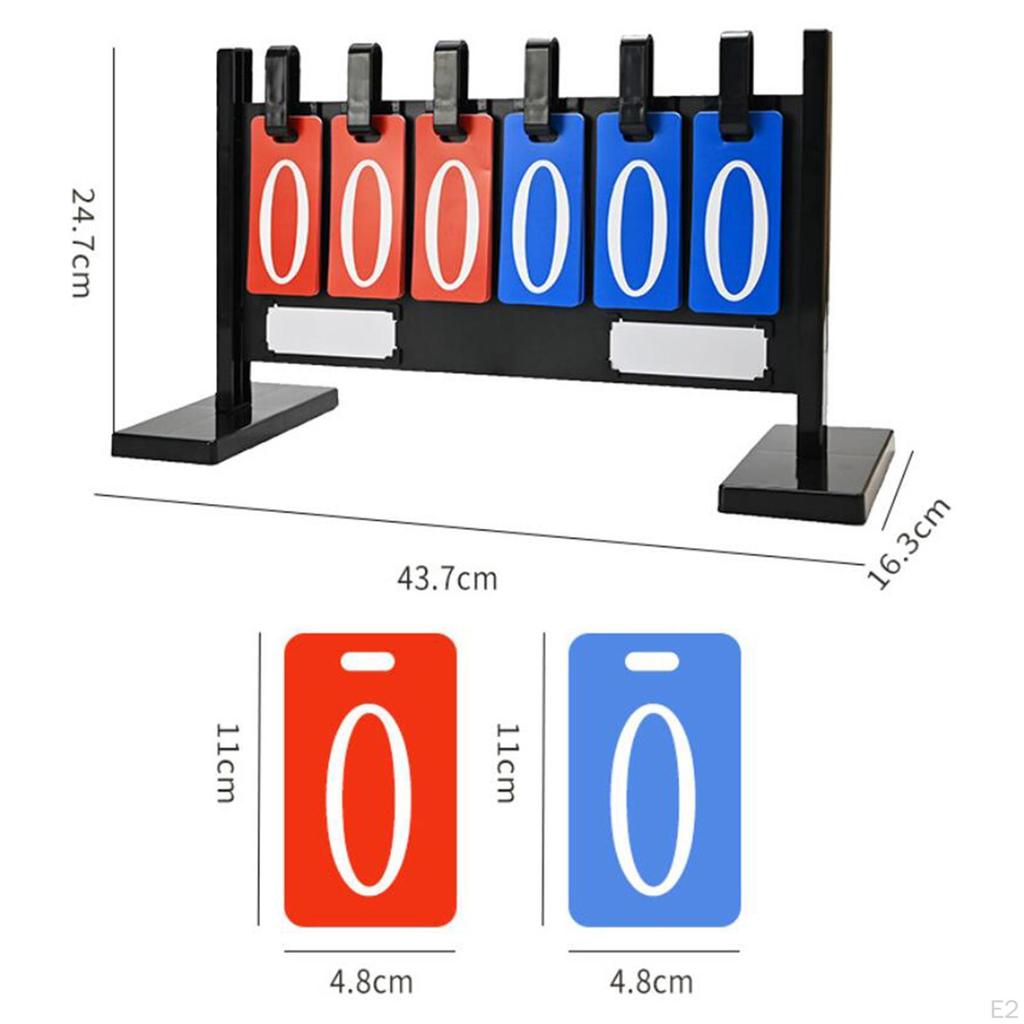 Scoreboard Table Top Reusable Team Name Card Accessories Portable for Basketball Volleyball Football