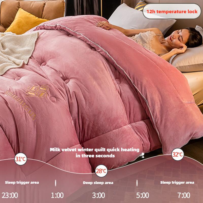 Oboustranná sametově hřejivá zimní přikrývka