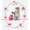 Entertainment, ABS Material Interactive Cat Toy with Patented Appearance for Slow Feeding and IQ Development, Suitable for All Cats (Red)