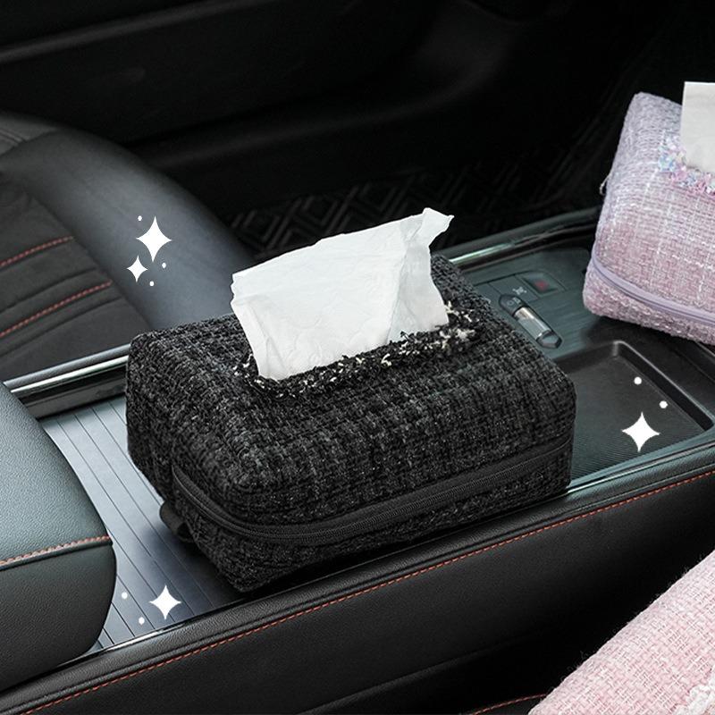 1pcUniversal Car Paper Boxes Car Tissue Box Car Inner Armrest Box Sun Visor Pumping Box Cute Creative Tissue Boxes Accessory