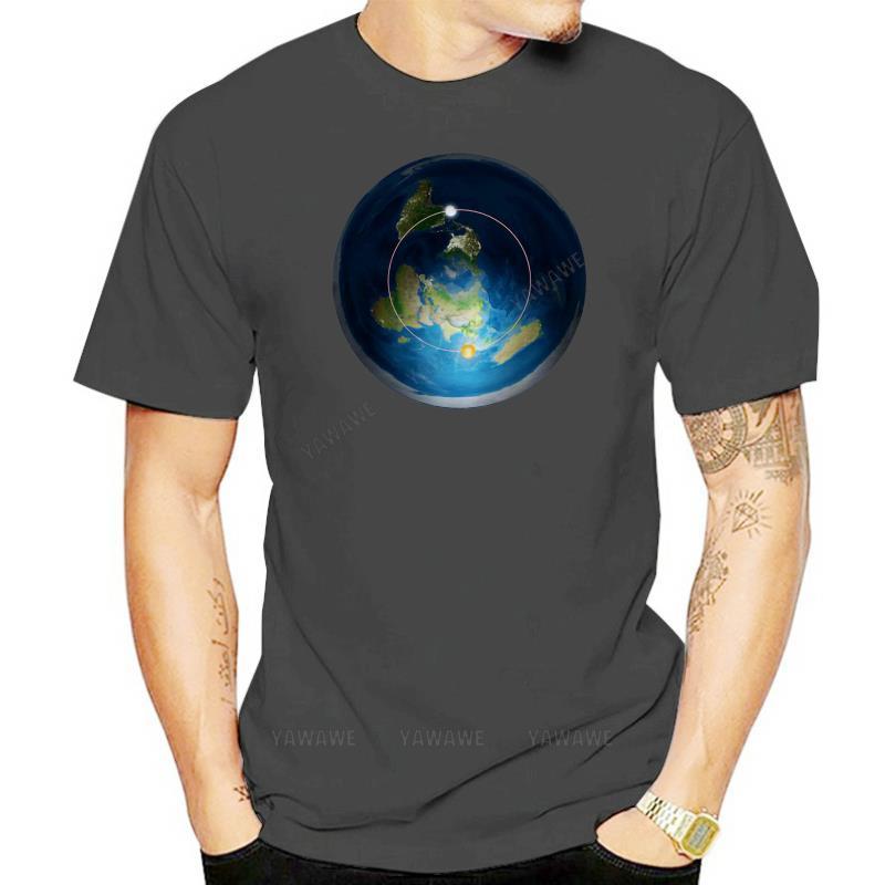Flat Earth Map Tee Top Design Men T Shirt Size S 3Xl Superior Quality Tee Shirt man summer short sleeve fashion brand tshirt