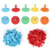 100Pcs Pig Sheep Rabbit Cattle Ear Tag Signs Laser Typing Copper Head Earrings Livestock Label Farm Animal Identification Card