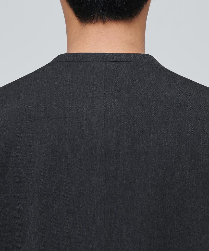Musinsa Standard Collarless Blazer [Charcoal Gray]