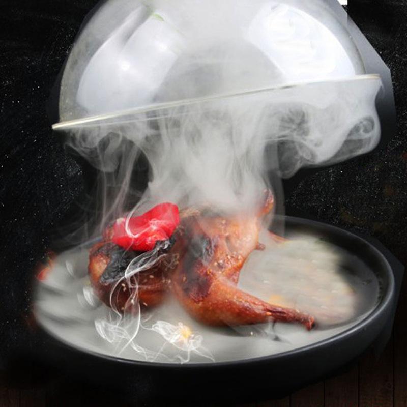 Transparent Molecular Cuisine Smoke Dome Food Tableware Cover Cake Lid Hotel Dish Smoker Tool Kitchen Dining Cover Accessory
