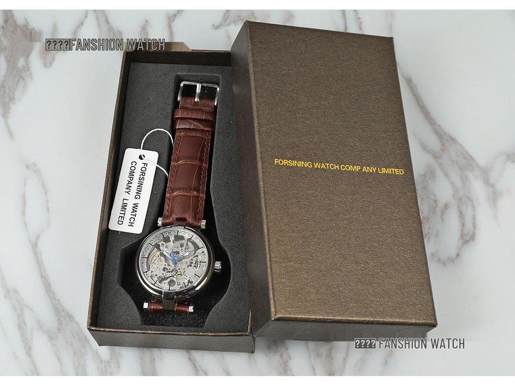 FORSINING Men's Fashion Carved Hollow Fully Automatic Waterproof Mechanical Watch