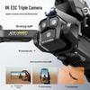 K11MAX Brushless Drone with Triple Camera, HD Aerial Photography, Water Bomb Launch, and Four-Axis Remote Control