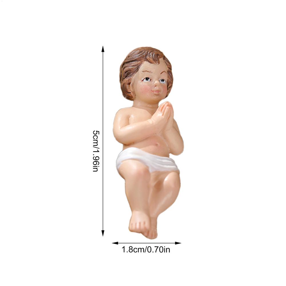 

Baby Jesus Christ In Manger Figurines Christmas Decor Holy Scene Statue Resin Nativity Scene set For Christmas Gift