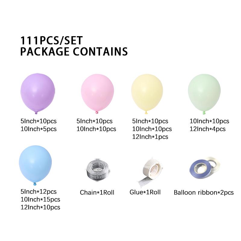 Macarons rainbow Color Birthday Latex Balloon Chain Set rainbow Balloon Arch Party Decoration Balloon Arch Set