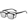 PC 2In 1 New Style Magnet Clip On Glasses Frame Trend Fishing Driving Sunglasses For Men  Optical Computer Glasses UV400