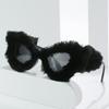 Plush Winter Sunglasses Women'S Cat Eye Sunglasses Women'S Douyin Sunglasses