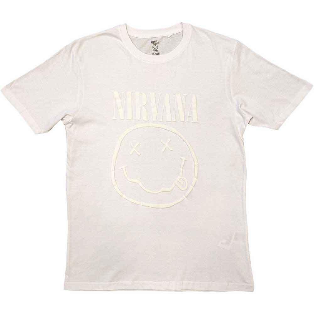 Nirvana White Happy Face T-Shirt White New XXXXL