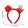 Cute Cartoon Horse Hair Hoop Pony Mascot New Year Headpiece Red Headwear 2026 New Year Headband Children