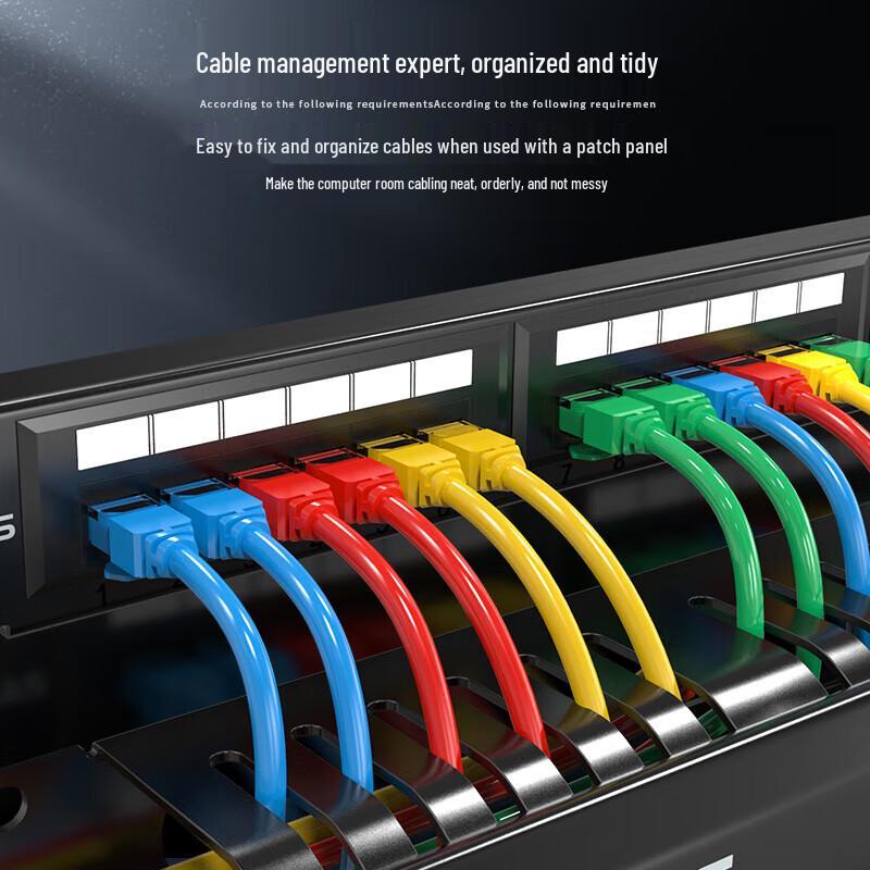Aocas 19-inch 24-Port Cable Management Panel