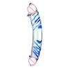 Glass Dildo Penis Both Ends Available With Pattern Extra Thick Sex Toys For Girl Women Lesbian Female Masturbation