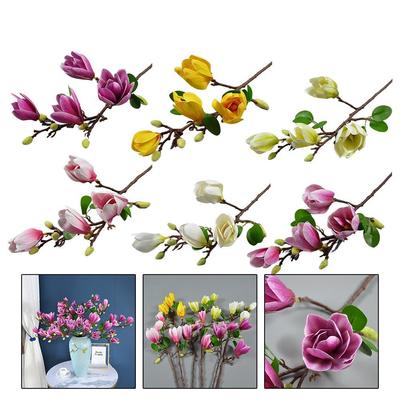 Attractive Magnolia Orchid Artificial Flower for Home and Office Decoration
