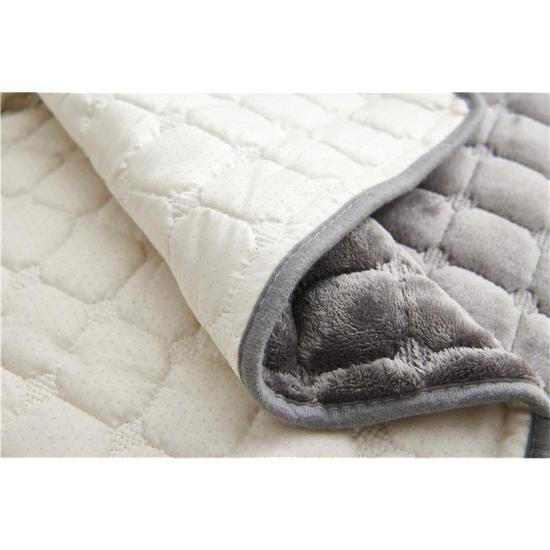 Winter Siamese Sofa Cushions Simple Modern Solid Color Plush Plaid Sofa Set