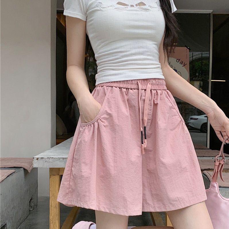 

Quick-Dry 2026 Summer A-Line High-Waist Sports Shorts - Loose Fit for a Long-Leg Look M (90-110kg)